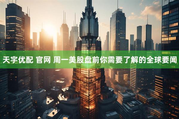 天宇优配 官网 周一美股盘前你需要了解的全球要闻