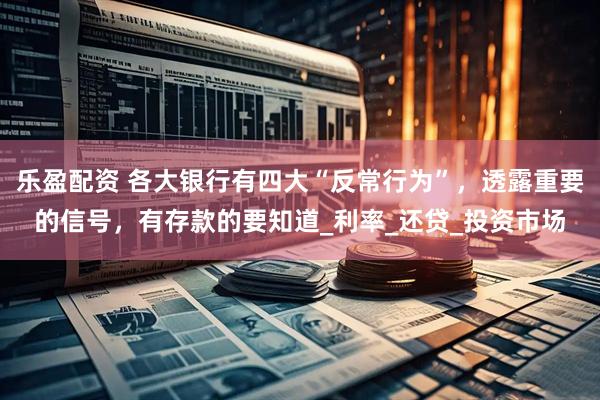 乐盈配资 各大银行有四大“反常行为”，透露重要的信号，有存款的要知道_利率_还贷_投资市场